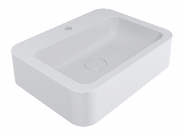 Раковина для ванной Miraggio Kelley 55х41 см литой мрамор Miramarble белый матовый 0000945