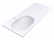 Раковина для ванной Miraggio New York L 120х50 см литой мрамор Miramarble белый матовый 0000768