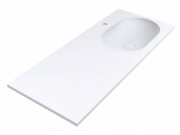 Раковина для ванной Miraggio New York R 120х50 см литой мрамор Miramarble белый матовый 0000915