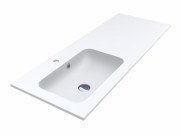 Раковина для ванной Miraggio Della 1200 L литой мрамор Miramarble белый матовый 0000913