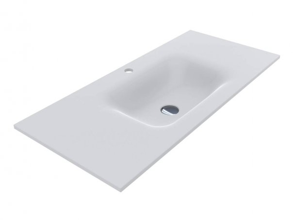 Раковина для ванної Miraggio Jessel 1000 литий мармур Miramarble білий матовий 0000797