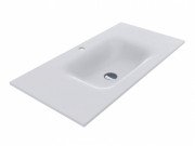 Раковина для ванної Miraggio Jessel 900 литий мармур Miramarble білий матовий 0000799