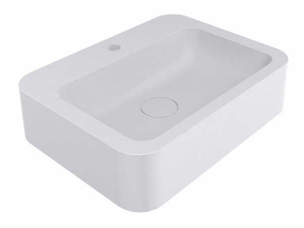 Раковина для ванної Miraggio Kelley 55х41 см литий мармур Miramarble білий матовий 0000945