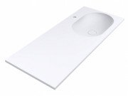 Раковина для ванної Miraggio New York R 120х50 см литий мармур Miramarble білий матовий 0000915