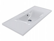 Раковина для ванной Miraggio Rostriks Uno 100х45 см литой мрамор Miramarble белый матовый 0001543
