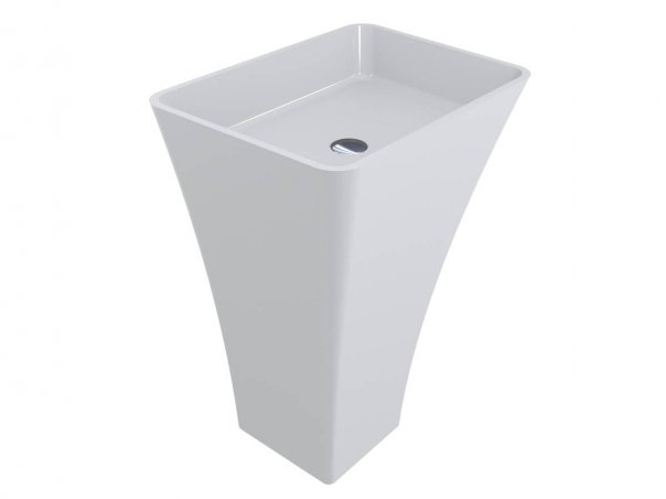 Раковина для ванной Miraggio Sunny 60х45 см литой мрамор Miramarble белый матовый 0001250