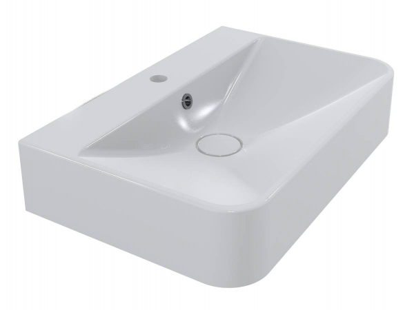 Раковина для ванной Miraggio Chamonix 65,5х43,2 см литой мрамор Mirasoft Technology белый 0001592