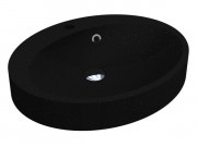 Раковина для ванної Miraggio Devon 55х44,9 см кварцовий пісок Mirastone чорний 0000395