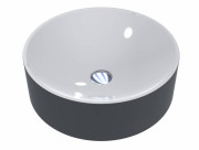 Раковина для ванной Miraggio Ellel Ø46 см литой мрамор Miramarble RAL 7024 графитово-серый 0000297