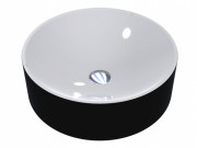 Раковина для ванной Miraggio Ellel Ø46 см литой мрамор Miramarble RAL 9005 черный матовый 0000298