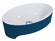 Раковина для ванной Miraggio Evora 50х32 см литой мрамор Miramarble RAL 5003 cапфирово-синий 0000304