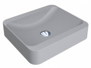 Раковина для ванной Miraggio Geneva 44,5х39,5 см кварцевый песок Mirastone серый камень 0000407