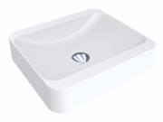 Раковина для ванной Miraggio Geneva 44,5х39,5 см кварцевый песок Mirastone белый 0000408