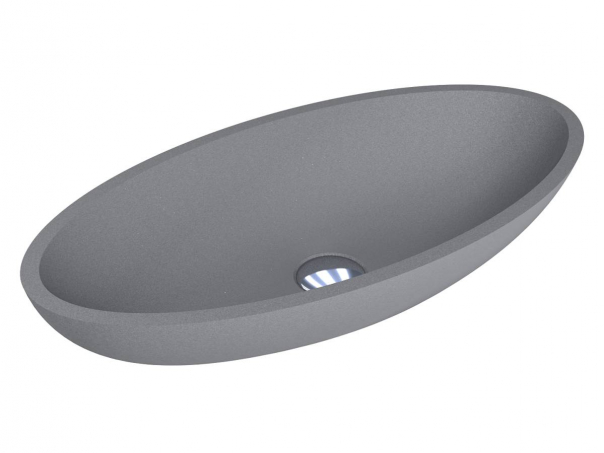 Раковина для ванной Miraggio Nice 59,5х29,7 см кварцевый песок Mirastone серый 0000430