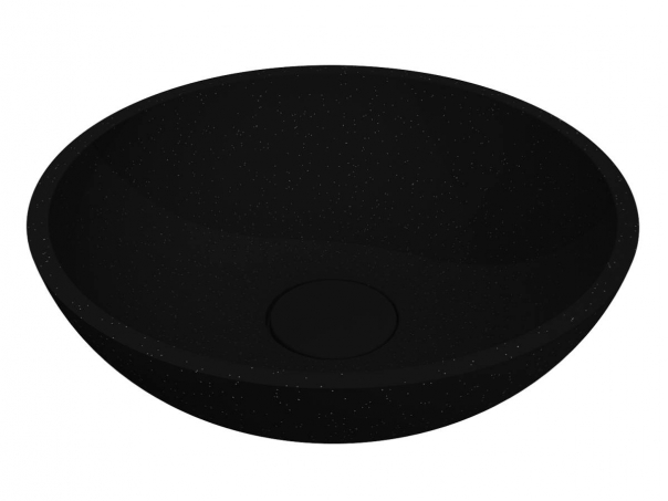 Раковина для ванної Miraggio Palermo Ø49,7 см кварцовий пісок Mirastone чорний0000434