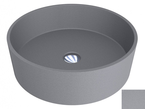 Раковина для ванної Miraggio Sofia Ø47,7 см кварцовий пісок Mirastone сірий камінь 0000440