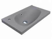 Раковина для ванной Miraggio Titania 69,5х39,6 см кварцевый песок Mirastone серый 0000980