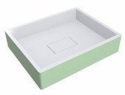 Раковина для ванной Miraggio Capri 49,4х39,5 см литой мрамор Miramarble RAL 6019 зеленый 0000291