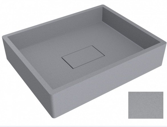 Раковина для ванной Miraggio Capri 49,4х39,5 см кварцевый песок Mirastone серый камень 0000392