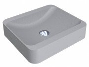 Раковина для ванной Miraggio Geneva 44,5х39,5 см кварцевый песок Mirastone серый камень 0000407
