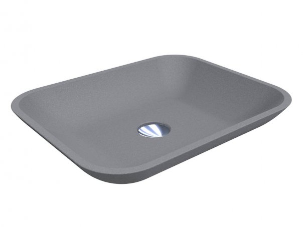 Раковина для ванної Miraggio Marteen 49,9х40,1 см кварцовий пісок Mirastone сірий 0000428