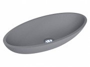 Раковина для ванної Miraggio Nice 59,5х29,7 см кварцовий пісок Mirastone сірий 0000430