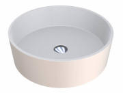 Раковина для ванної Miraggio Sofia Ø47,7 см мармур литий Miramarble AL 9001 кремово-білий матовий 0000344