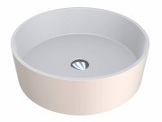 Раковина для ванної Miraggio Sofia Ø47,7 см мармур литий Miramarble AL 9001 кремово-білий матовий 0000344