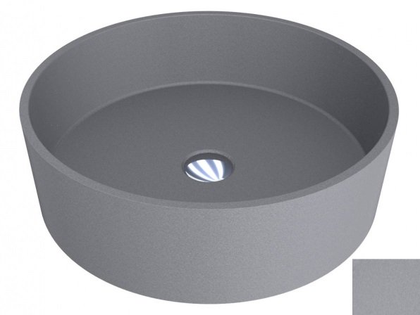 Раковина для ванной Miraggio Sofia Ø47,7 см кварцевый песок Mirastone серый камень 0000440