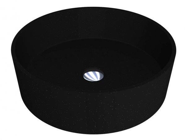 Раковина для ванної Miraggio Sofia Ø47,7 см кварцовий пісок Mirastone чорний 0000439