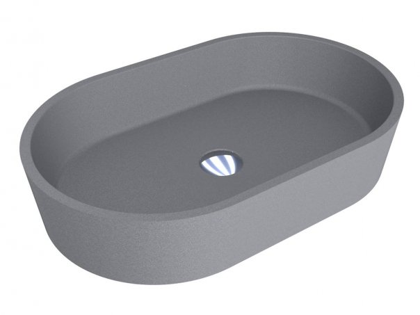 Раковина для ванної Miraggio Sorrento 55х35,1 см кварцовий пісок Mirastone сірий 0000442