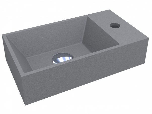 Раковина для ванной Miraggio Copper 400 кварцевый песок Mirastone серый 0000802