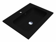 Раковина для ванної Miraggio Della 600 кварцовий пісок Mirastone чорний 0000794