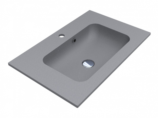 Раковина для ванної Miraggio Della 700 кварцовий пісок Mirastone сірий 0000986