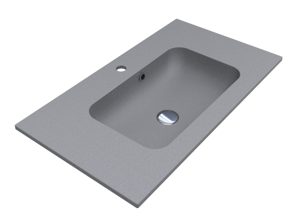 Раковина для ванной Miraggio Della 800 кварцевый песок Mirastone серый 0000943