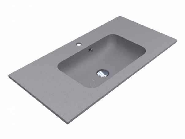 Раковина для ванной Miraggio Della 900 кварцевый песок Mirastone серый 0000987