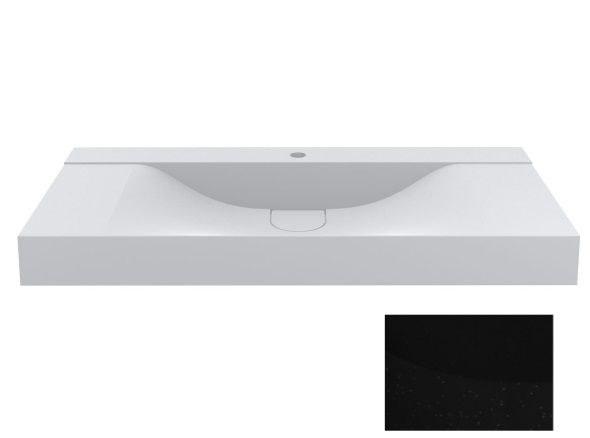 Раковина для ванной Miraggio Fly 1000 кварцевый песок Mirastone черный 0001448