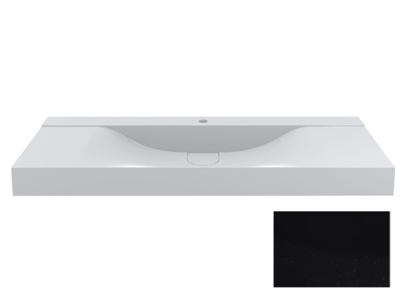 Раковина для ванної Miraggio Fly 1200 кварцовий пісок Mirastone чорний 0001455