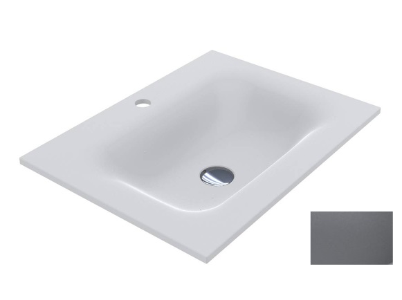 Раковина для ванной Miraggio Jessel 600 кварцевый песок Mirastone серый 0001463