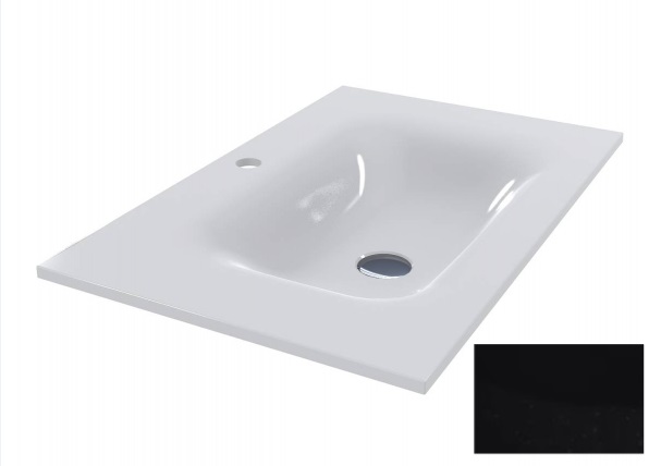 Раковина для ванной Miraggio Jessel 700 кварцевый песок Mirastone черный 0001466