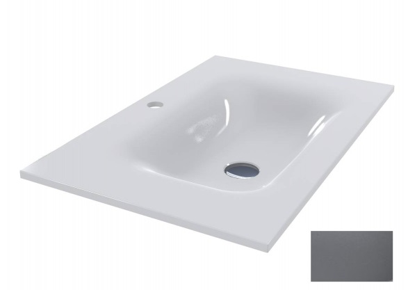 Раковина для ванной Miraggio Jessel 700 кварцевый песок Mirastone серый 0001465