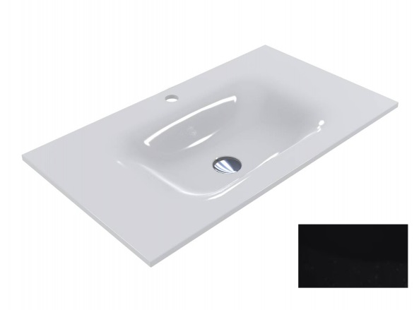 Раковина для ванной Miraggio Jessel 800 кварцевый песок Mirastone черный 0001468