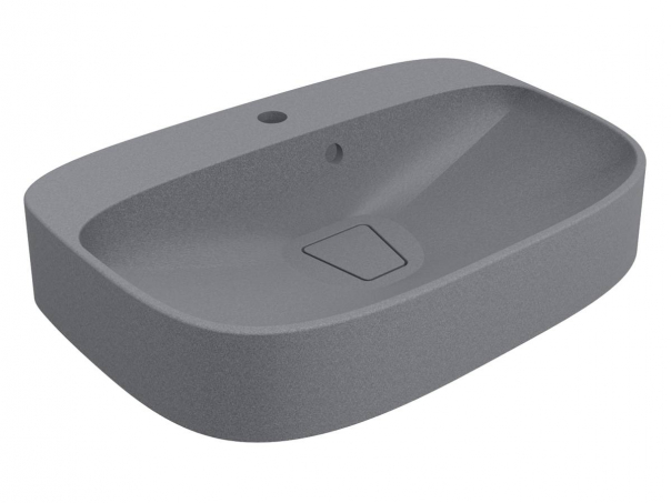 Раковина для ванної Miraggio Lifou 62,7х43,4 см кварцовий пісок Mirastone сірий 0000992