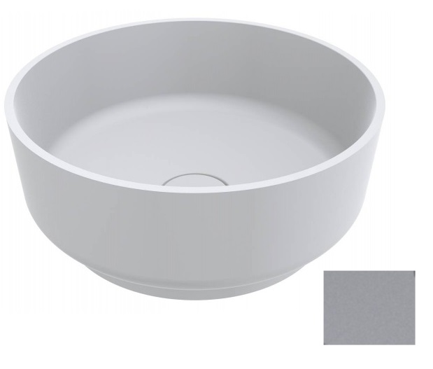 Раковина для ванной Miraggio Marta 420 кварцевый песок Mirastone серый 0001480