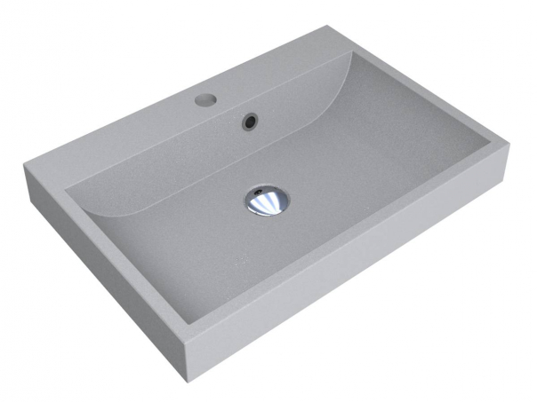 Раковина для ванної Miraggio Varna 600 кварцовий пісок Mirastone сірий камінь 0000449