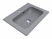 Раковина для ванної Miraggio Della 600 кварцовий пісок Mirastone сірий 0000988