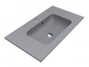 Раковина для ванної Miraggio Della 800 кварцовий пісок Mirastone сірий 0000943