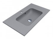 Раковина для ванной Miraggio Della 800 кварцевый песок Mirastone серый 0000943