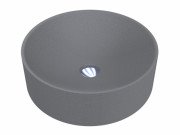 Раковина для ванної Miraggio Ellel Ø46 см кварцовий пісок Mirastone сірий 0000990