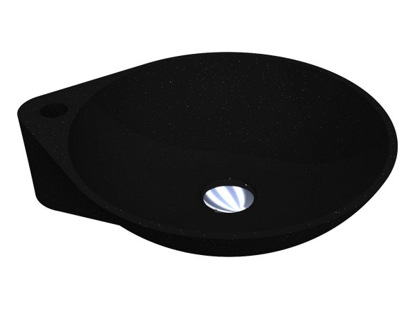 Раковина для ванной Miraggio Florence 46,5х40 см кварцевый песок Mirastone черный 0000682